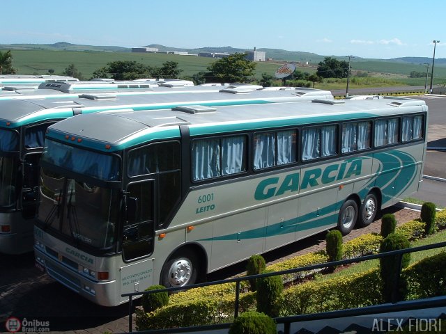 Viação Garcia 6001 na cidade de Cambará, Paraná, Brasil, por Alex Fiori. ID da foto: 520979.