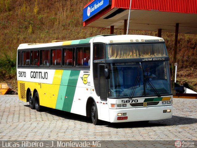 Empresa Gontijo de Transportes 5870 na cidade de João Monlevade, Minas Gerais, Brasil, por Lucas  Ribeiro. ID da foto: 520401.