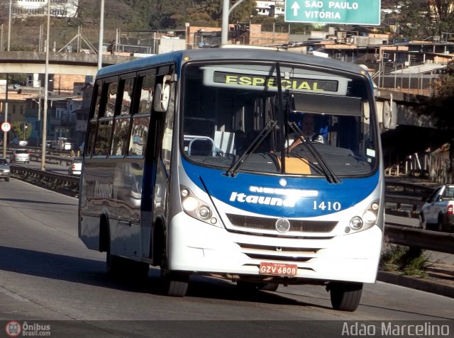 Viação Itaúna 1410 na cidade de Belo Horizonte, Minas Gerais, Brasil, por Adão Raimundo Marcelino. ID da foto: 521031.