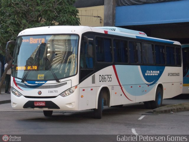 Auto Viação Jabour D86755 na cidade de Rio de Janeiro, Rio de Janeiro, Brasil, por Gabriel Petersen Gomes. Número da foto: #521745.