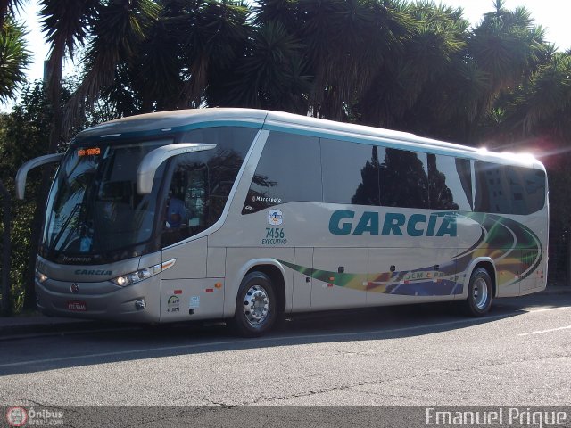 Viação Garcia 7456 na cidade de Curitiba, Paraná, Brasil, por Emanuel Prique. ID da foto: 525097.