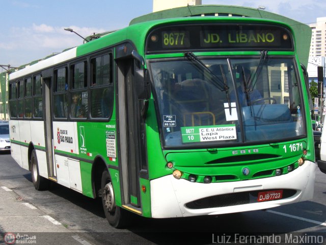 Viação Santa Brígida 1 1671 na cidade de São Paulo, São Paulo, Brasil, por Luiz Fernando Maximo. Número da foto: #525603.