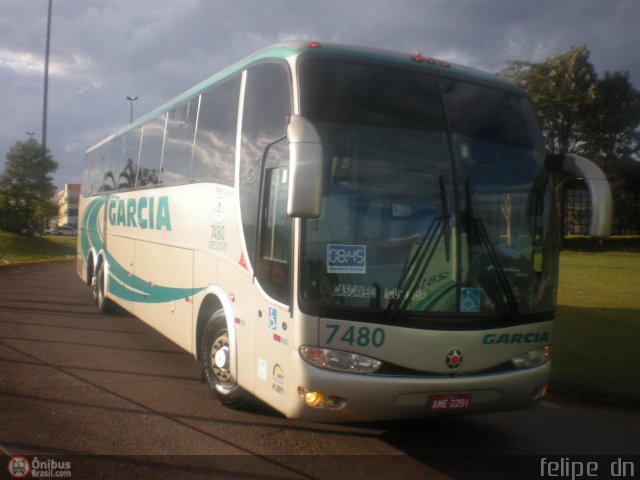 Viação Garcia 7480 na cidade de Cascavel, Paraná, Brasil, por Felipe  Dn. ID da foto: 554560.