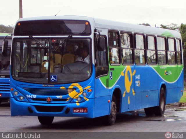 Viação Praia Sol 14410 na cidade de Vila Velha, Espírito Santo, Brasil, por Gabriel Costa. Número da foto: #565190.