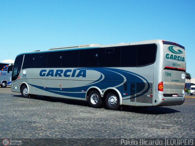 Viação Garcia 7590 na cidade de Londrina, Paraná, Brasil, por Paulo Ricardo. ID da foto: 566424.