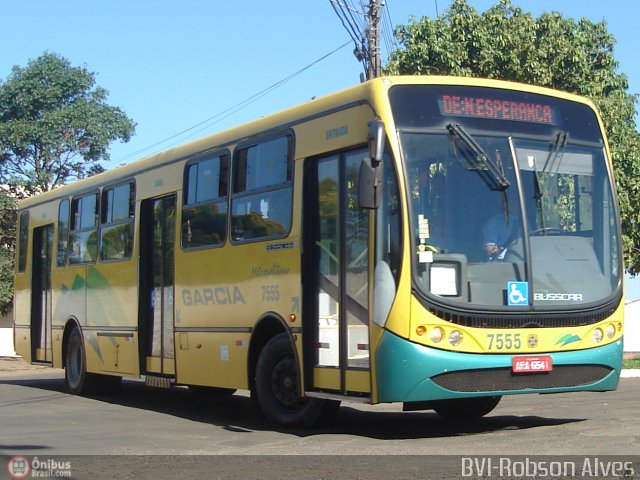 Viação Garcia 7555 na cidade de Paranavaí, Paraná, Brasil, por Robson Alves. Número da foto: #567870.