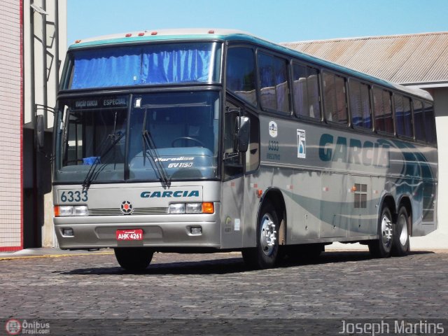 Viação Garcia 6333 na cidade de Londrina, Paraná, Brasil, por Joseph Martins. Número da foto: #567533.