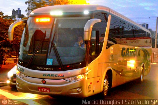 Viação Garcia 7576 na cidade de São Paulo, São Paulo, Brasil, por Márcio Douglas Ribeiro Venino. ID da foto: 572825.