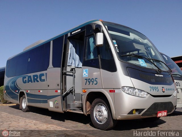 Viação Garcia 7995 na cidade de Londrina, Paraná, Brasil, por Haroldo Ferreira. Número da foto: #572498.