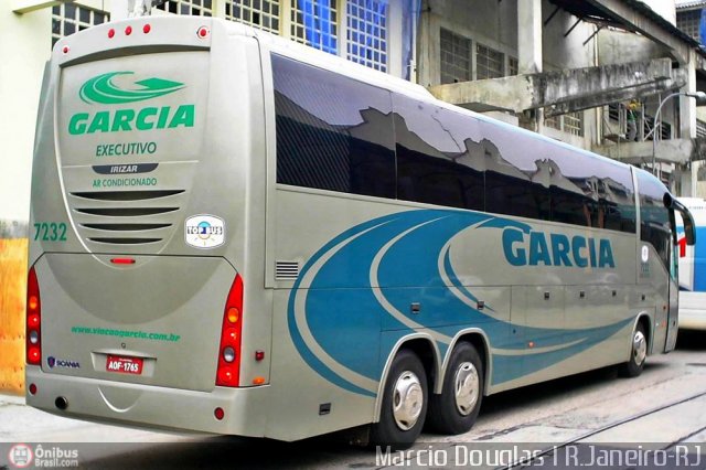 Viação Garcia 7232 na cidade de Rio de Janeiro, Rio de Janeiro, Brasil, por Márcio Douglas Ribeiro Venino. Número da foto: #573627.