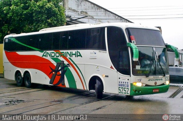 Empresa de Transportes Andorinha 5252 na cidade de Rio de Janeiro, Rio de Janeiro, Brasil, por Márcio Douglas Ribeiro Venino. ID da foto: 573595.