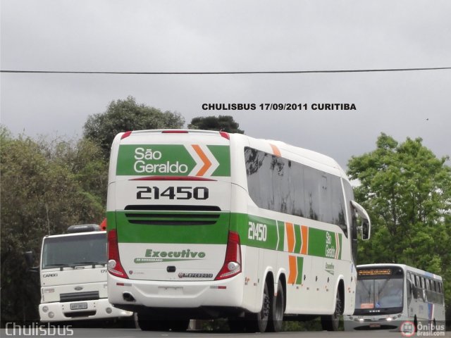 Cia. São Geraldo de Viação 21450 na cidade de Curitiba, Paraná, Brasil, por Paulo Roberto Chulis. ID da foto: 576123.