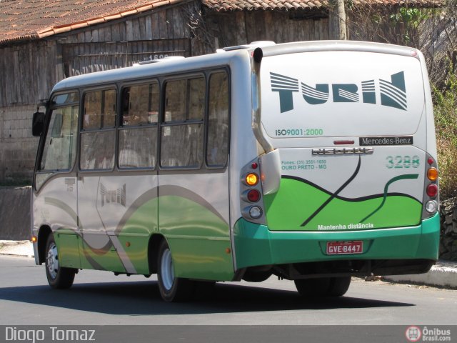 Turin Transportes 3288 na cidade de Ouro Preto, Minas Gerais, Brasil, por Diogo Tomaz. ID da foto: 577752.