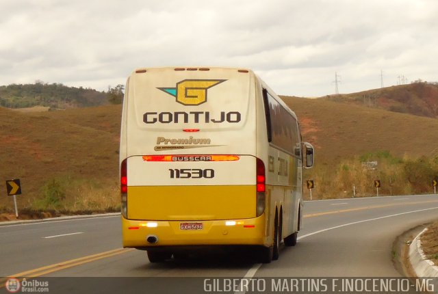 Empresa Gontijo de Transportes 11530 na cidade de Frei Inocêncio, Minas Gerais, Brasil, por Gilberto Martins. ID da foto: 578700.