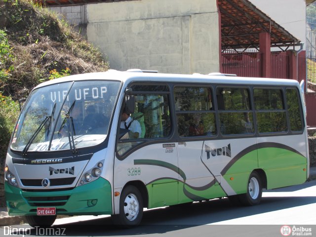 Turin Transportes 3288 na cidade de Ouro Preto, Minas Gerais, Brasil, por Diogo Tomaz. ID da foto: 577750.