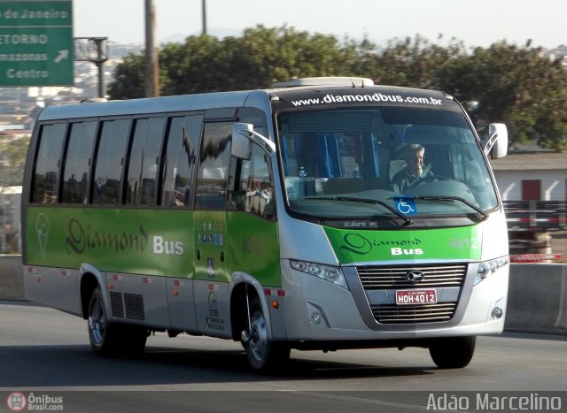 Diamond Bus Locação e Transportes 4012 na cidade de Belo Horizonte, Minas Gerais, Brasil, por Adão Raimundo Marcelino. ID da foto: 580066.