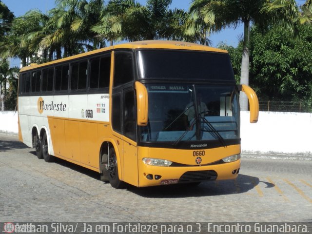 Viação Nordeste 0660 na cidade de Fortaleza, Ceará, Brasil, por Jonathan Silva. Número da foto: #579192.