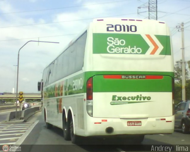 Cia. São Geraldo de Viação 20110 na cidade de São Paulo, São Paulo, Brasil, por Andrey  Lima. Número da foto: #580201.