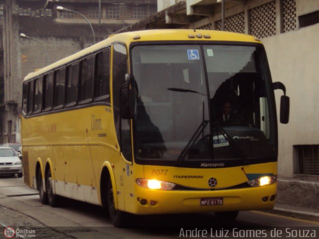 Viação Itapemirim 8077 na cidade de Rio de Janeiro, Rio de Janeiro, Brasil, por André Luiz Gomes de Souza. ID da foto: 581027.