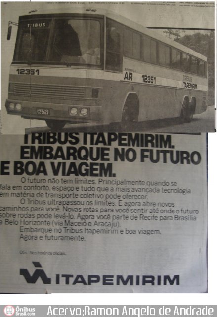 Viação Itapemirim 12351 na cidade de Maceió, Alagoas, Brasil, por Ramon Angelo de Andrade. Número da foto: #584578.