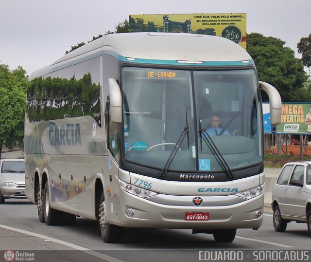 Viação Garcia 7796 na cidade de Sorocaba, São Paulo, Brasil, por EDUARDO - SOROCABUS. Número da foto: #584079.