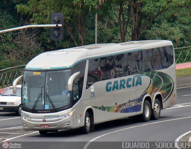Viação Garcia 7796 na cidade de Sorocaba, São Paulo, Brasil, por EDUARDO - SOROCABUS. Número da foto: #583784.