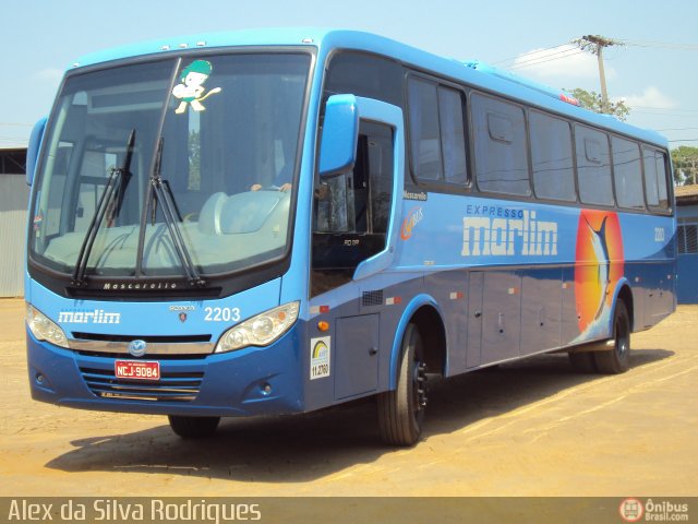 Expresso Marlim 2203 na cidade de Ariquemes, Rondônia, Brasil, por Alex da Silva Rodrigues. Número da foto: #586208.