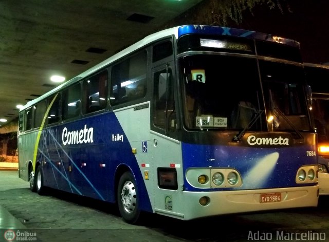 Viação Cometa 7684 na cidade de Belo Horizonte, Minas Gerais, Brasil, por Adão Raimundo Marcelino. ID da foto: 586320.