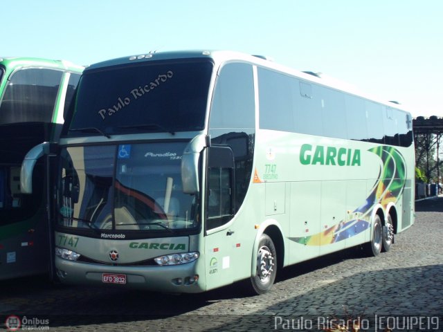 Viação Garcia 7747 na cidade de Londrina, Paraná, Brasil, por Paulo Ricardo. Número da foto: #556769.