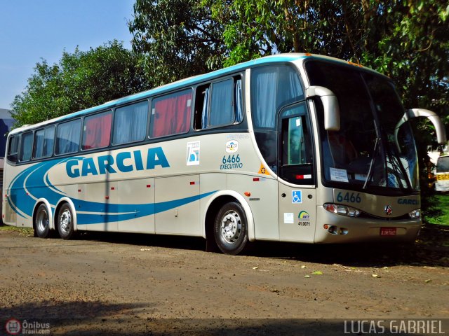 Viação Garcia 6466 na cidade de Telêmaco Borba, Paraná, Brasil, por Lucas Gabriel. ID da foto: 559166.