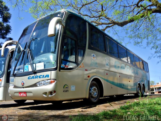 Viação Garcia 6466 na cidade de Telêmaco Borba, Paraná, Brasil, por Lucas Gabriel. Número da foto: #559115.