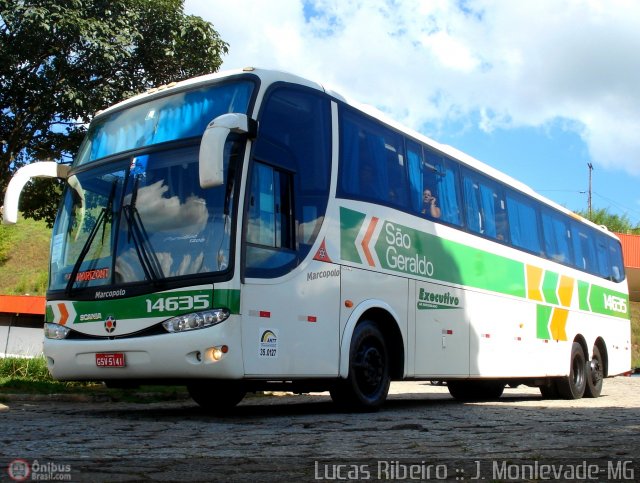 Cia. São Geraldo de Viação 14635 na cidade de João Monlevade, Minas Gerais, Brasil, por Lucas  Ribeiro. Número da foto: #560314.