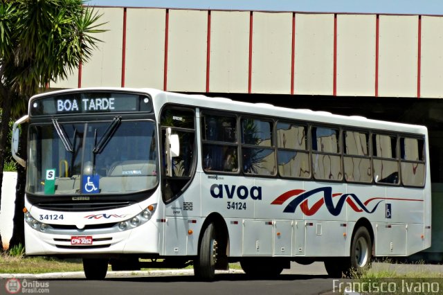 AVOA - Auto Viação Ourinhos Assis 34124 na cidade de Ourinhos, São Paulo, Brasil, por Francisco Ivano. Número da foto: #559890.