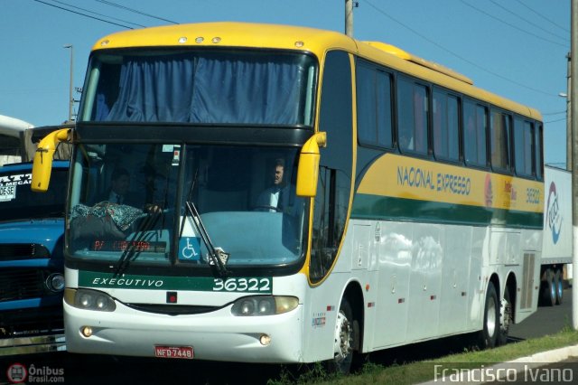 Nacional Expresso 36322 na cidade de Marília, São Paulo, Brasil, por Francisco Ivano. ID da foto: 561250.