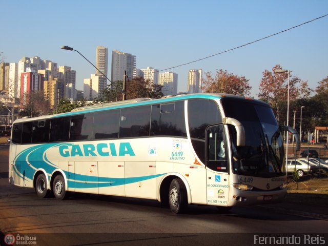 Viação Garcia 6449 na cidade de Ribeirão Preto, São Paulo, Brasil, por Fernando Reis. Número da foto: #562639.